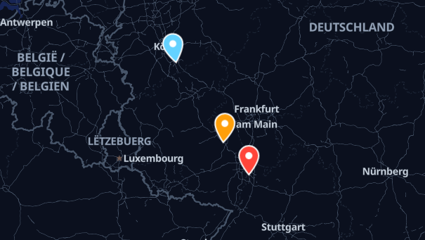 Map of company locations