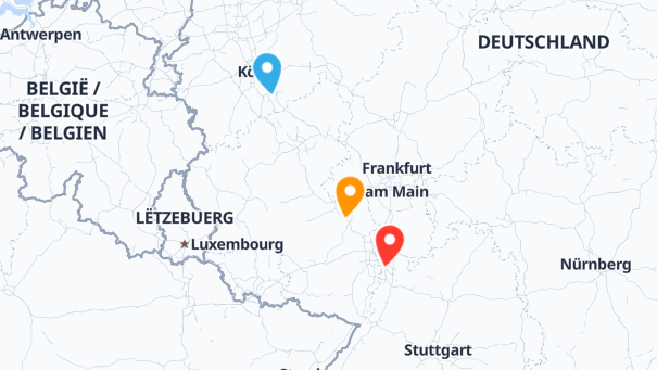 Map of company locations