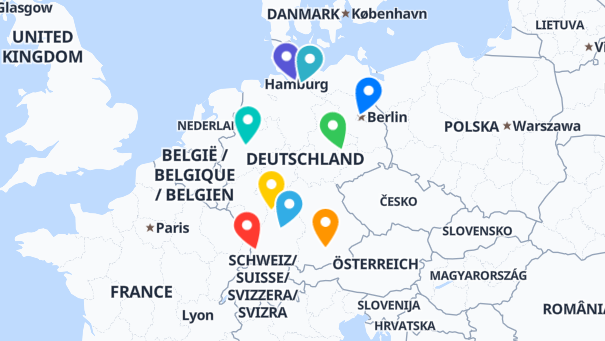 Map of company locations