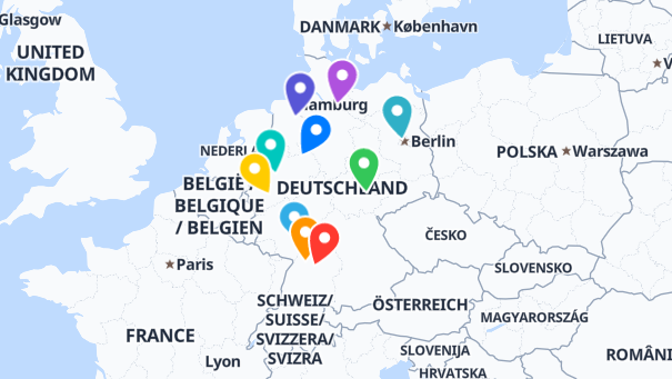 Map of company locations