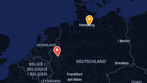 Map of company locations