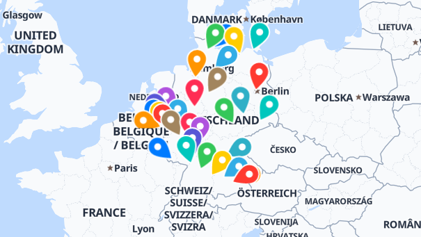 Map of company locations