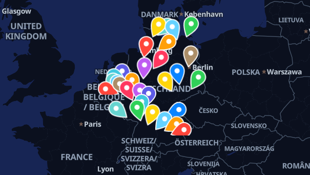 Map of company locations