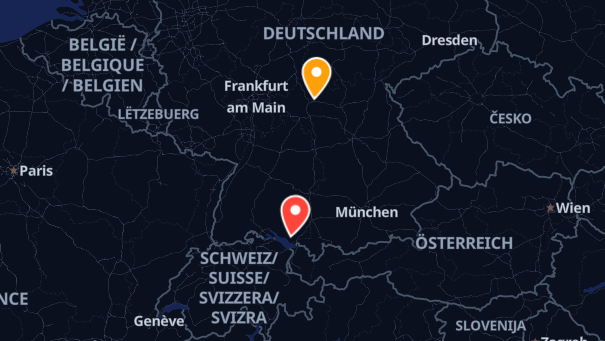 Map of company locations