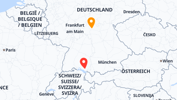 Map of company locations