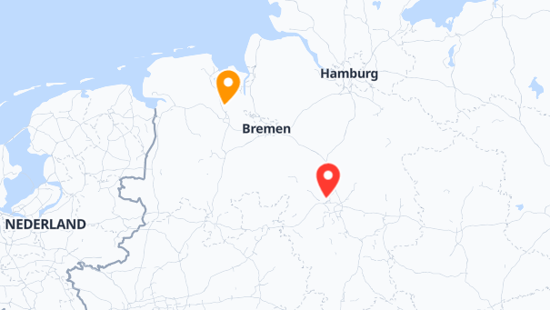 Map of company locations