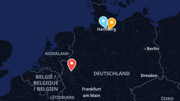 Map of company locations