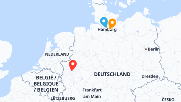 Map of company locations