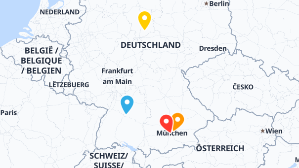 Map of company locations