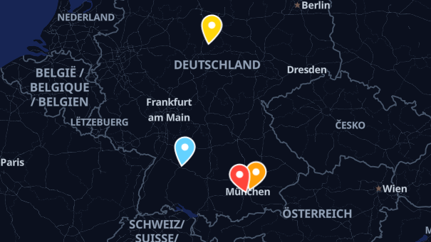 Map of company locations