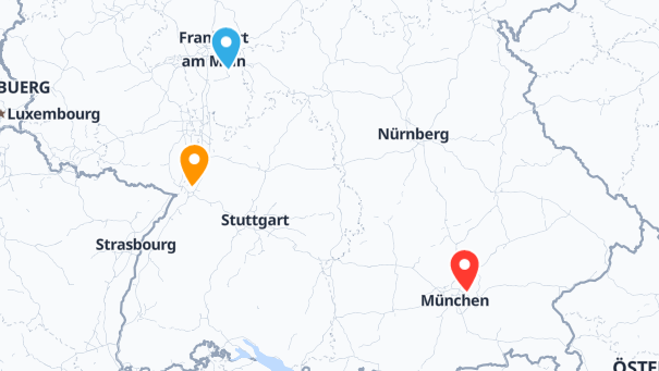 Map of company locations