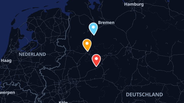 Map of company locations