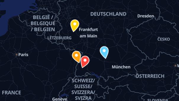 Map of company locations