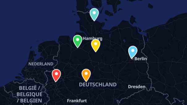 Map of company locations