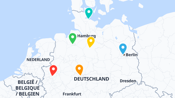 Map of company locations