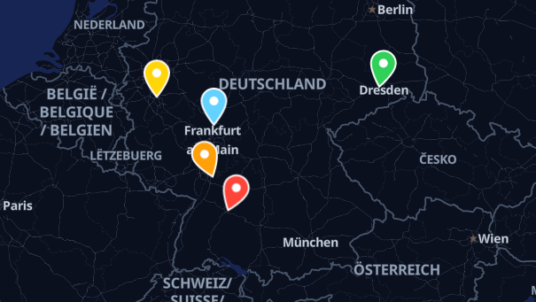 Map of company locations