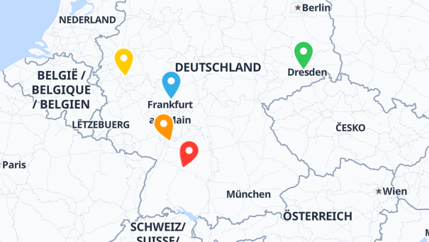 Map of company locations