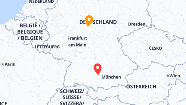 Map of company locations