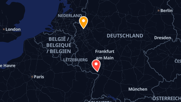 Map of company locations