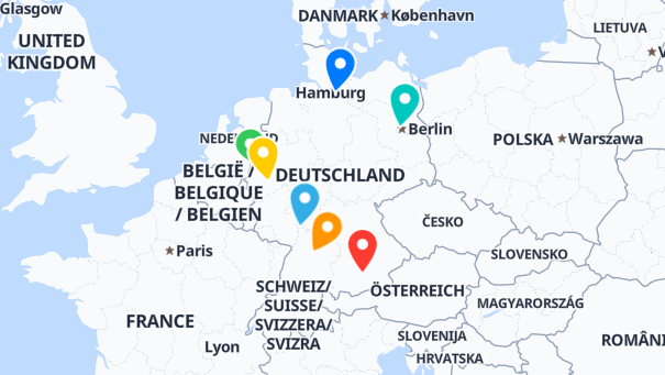 Map of company locations