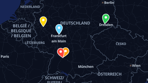 Map of company locations