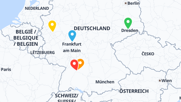 Map of company locations