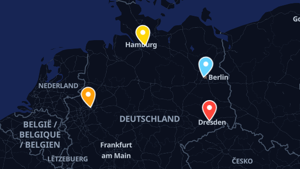 Map of company locations