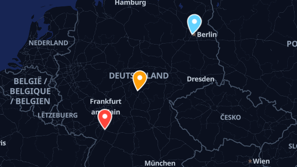 Map of company locations