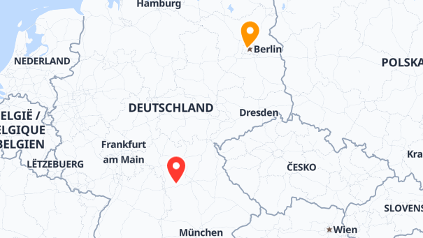 Map of company locations