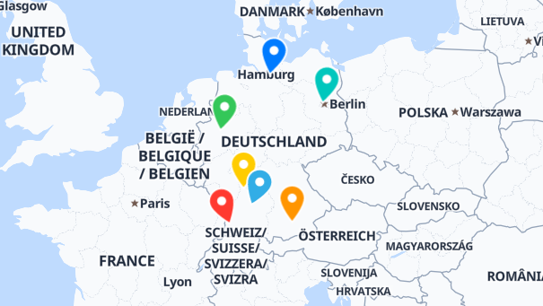 Map of company locations