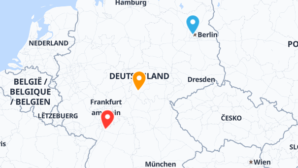 Map of company locations