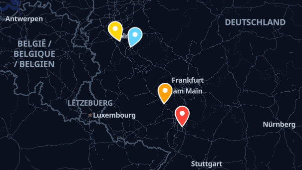 Map of company locations