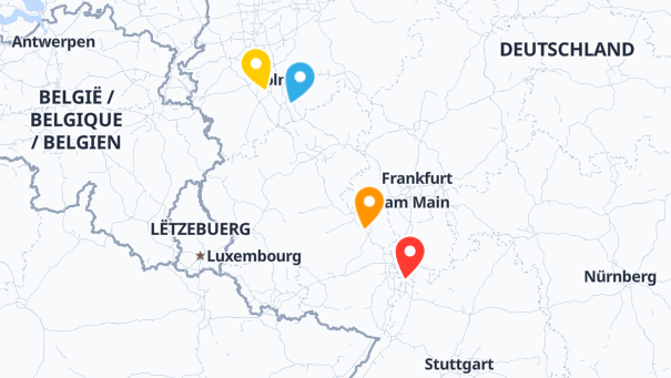 Map of company locations