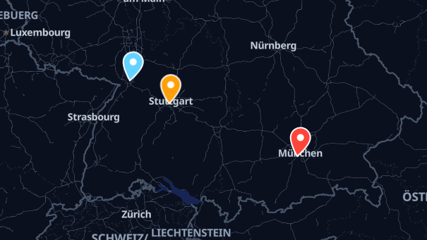Map of company locations