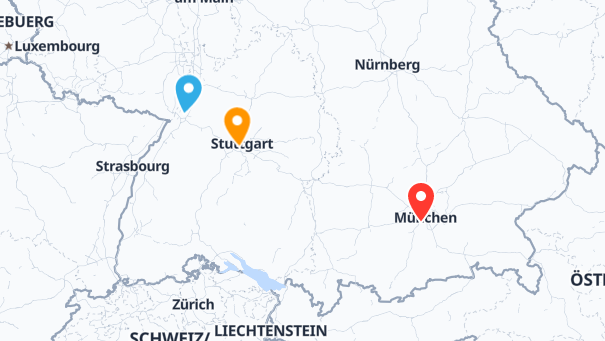 Map of company locations