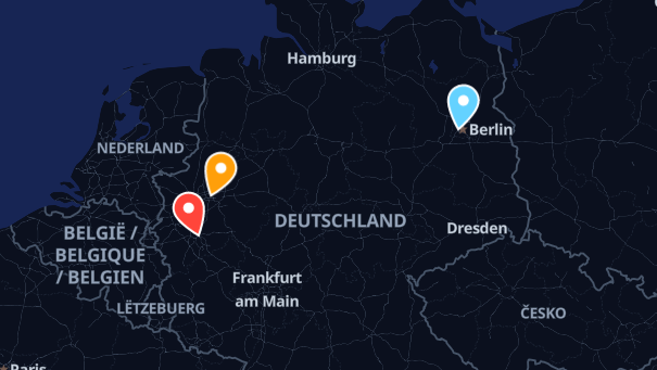 Map of company locations