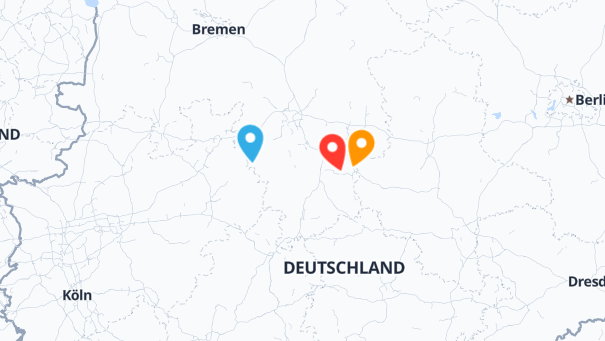 Map of company locations