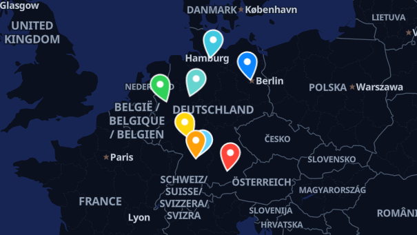 Map of company locations