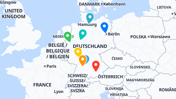 Map of company locations