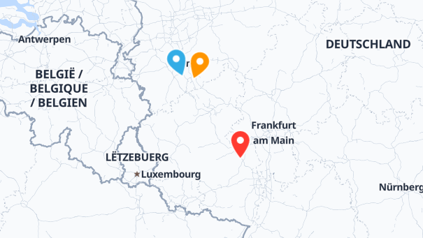 Map of company locations