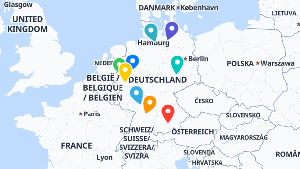 Map of company locations