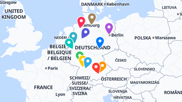Map of company locations