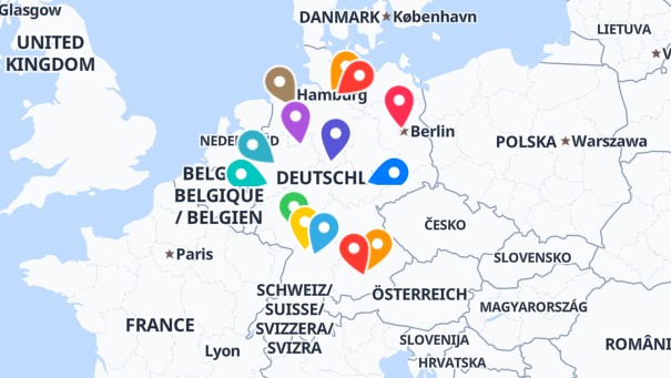 Map of company locations