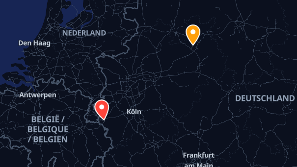 Map of company locations