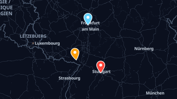 Map of company locations