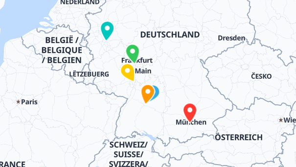 Map of company locations