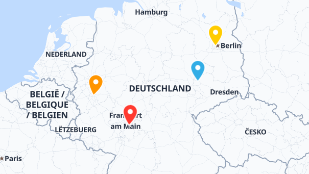 Map of company locations