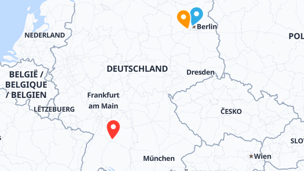 Map of company locations
