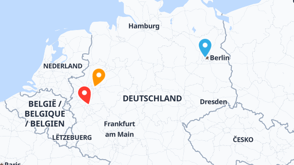 Map of company locations
