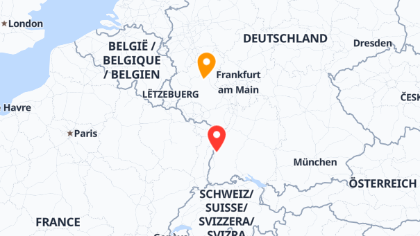 Map of company locations